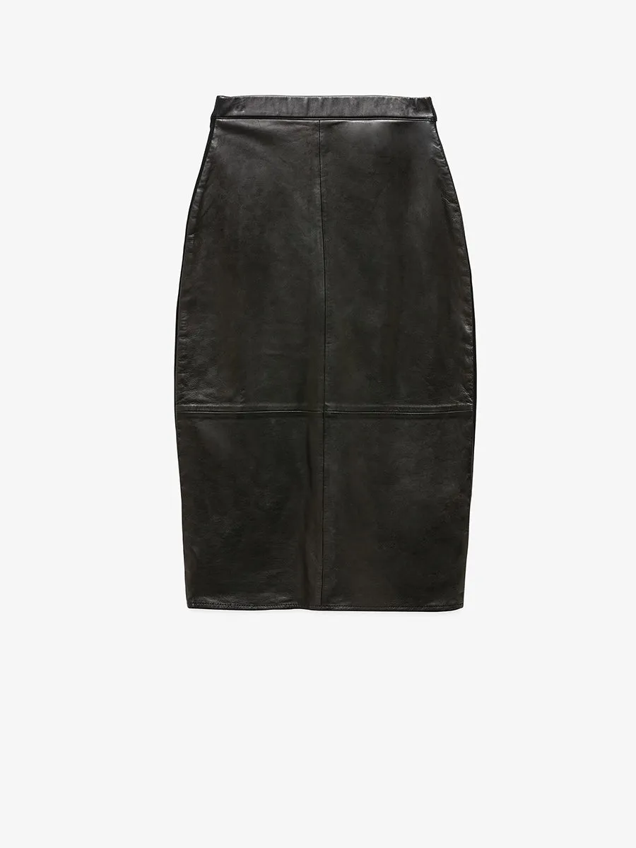 CURVE PORT ELIZABETH RECYCLED LEATHER SKIRT