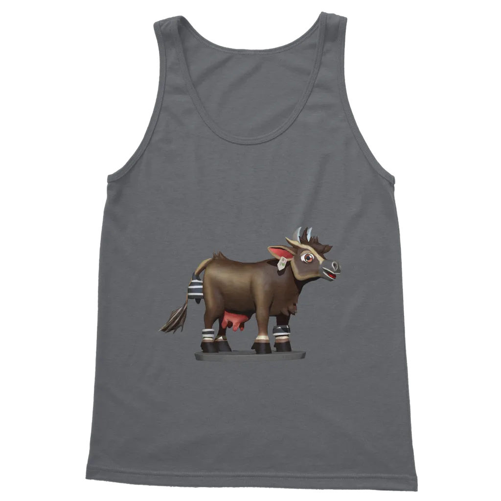 Dark Brown Cow Classic Adult Vest Top