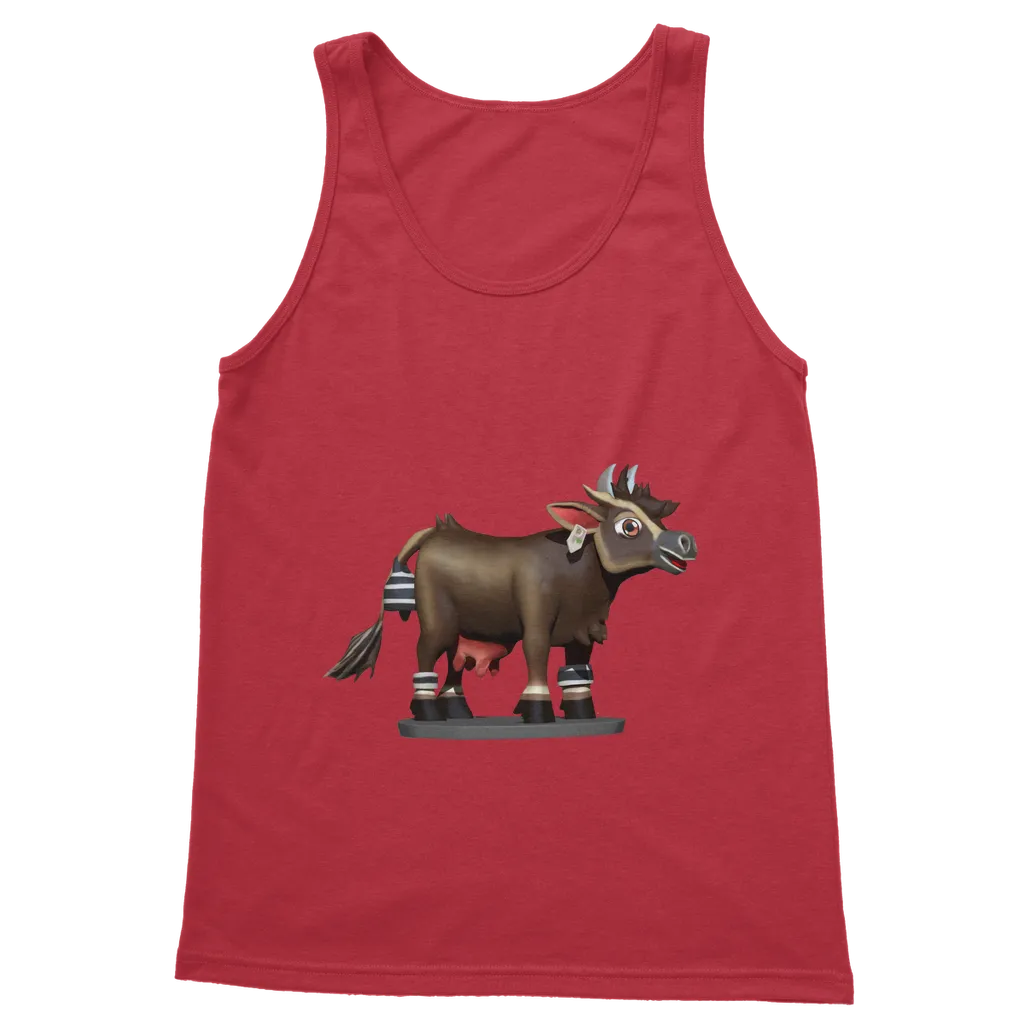 Dark Brown Cow Classic Adult Vest Top