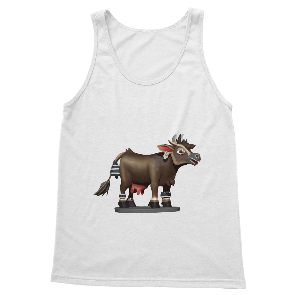 Dark Brown Cow Classic Adult Vest Top