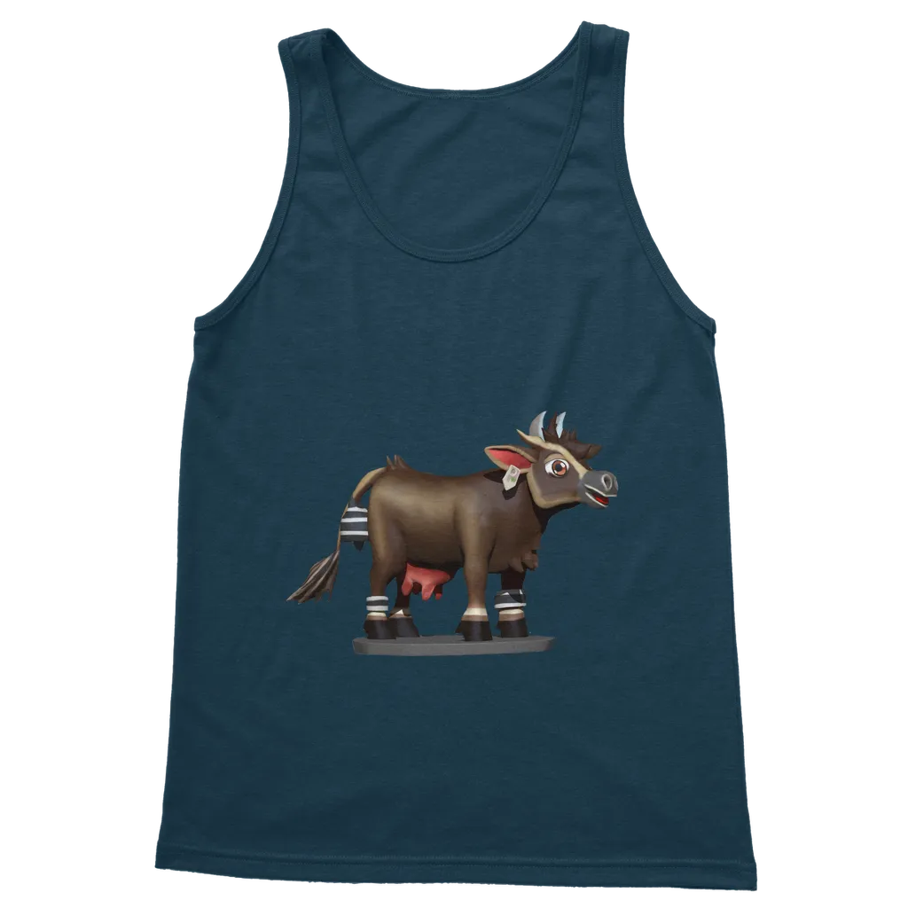 Dark Brown Cow Classic Adult Vest Top