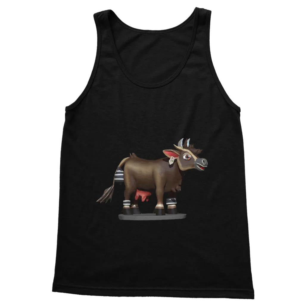 Dark Brown Cow Classic Adult Vest Top