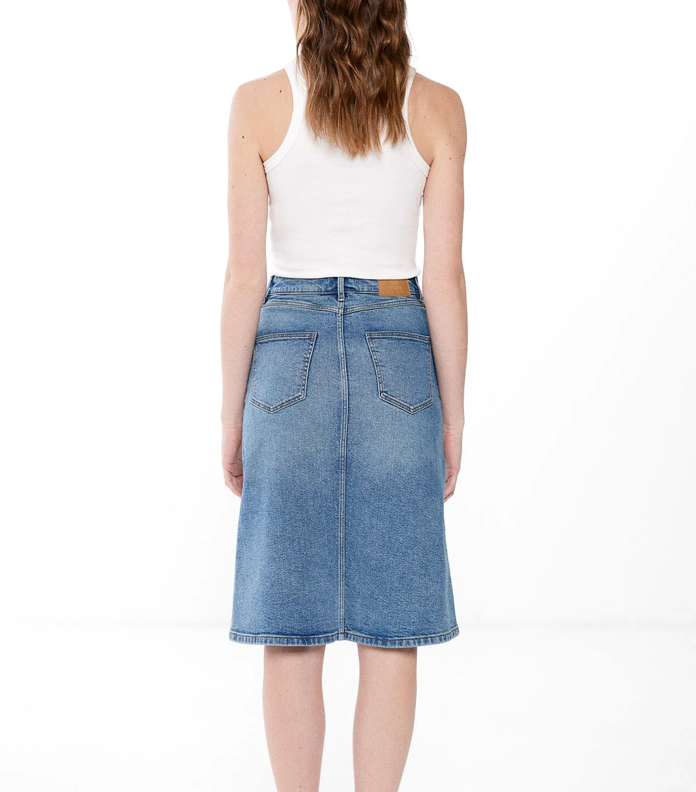 Denim Midi Skirt