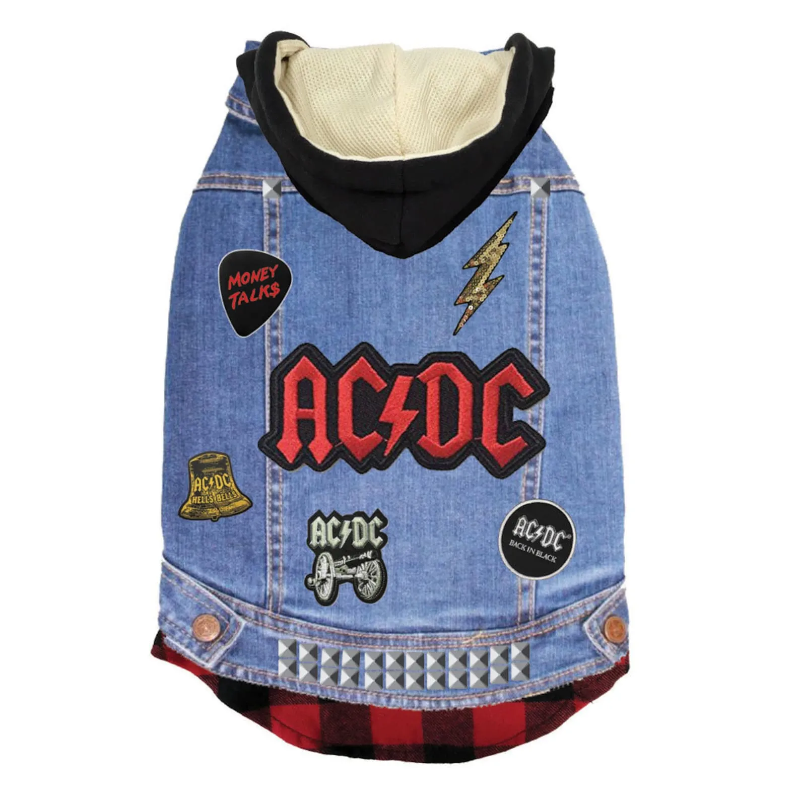 Designer Dog Coat- Denim Jacket (AC/DC)