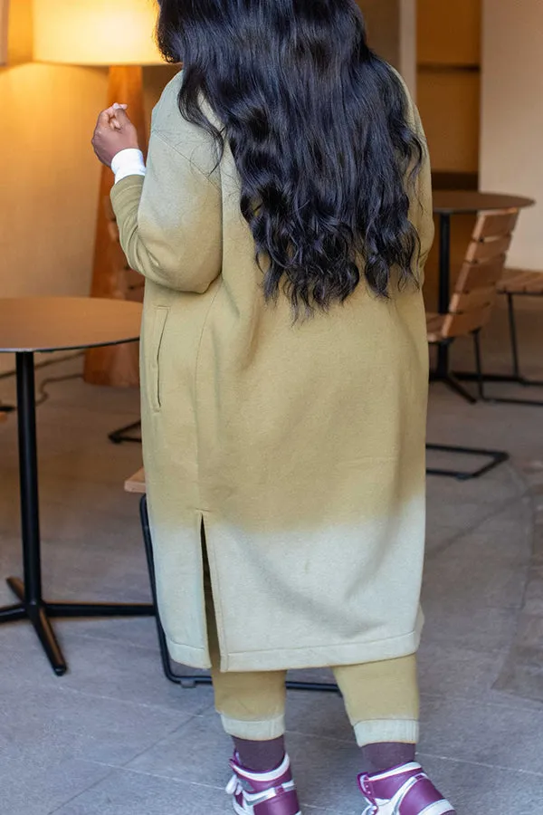 Designer Gradient Long Sleeve Coat