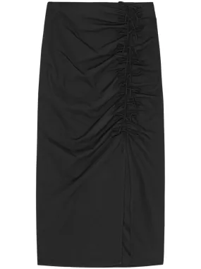 Drapey Melange Midi Skirt