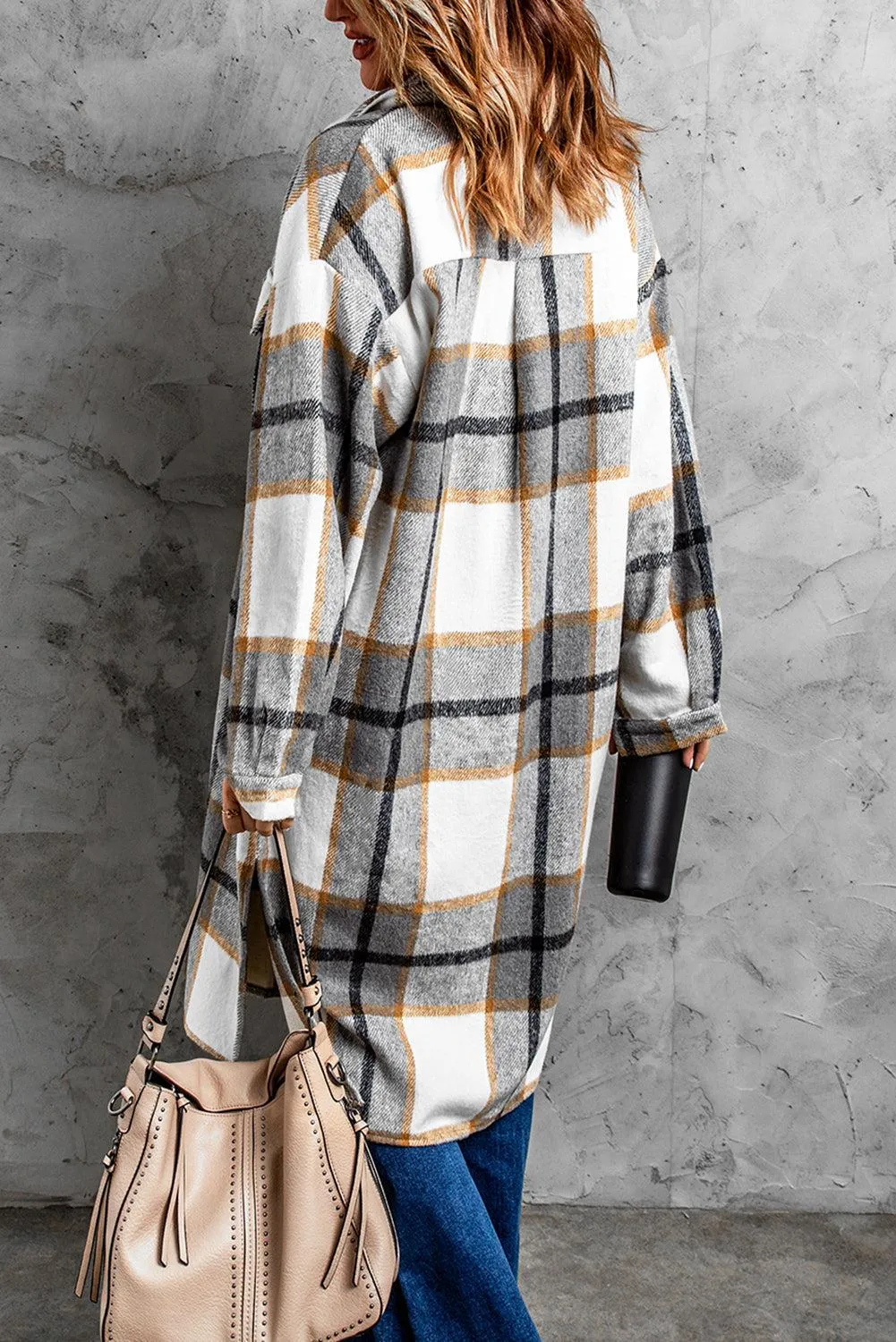 Dropped Shoulder Duster Coat