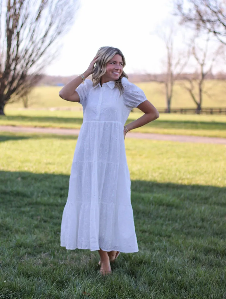 Elyse Eyelet Midi Dress