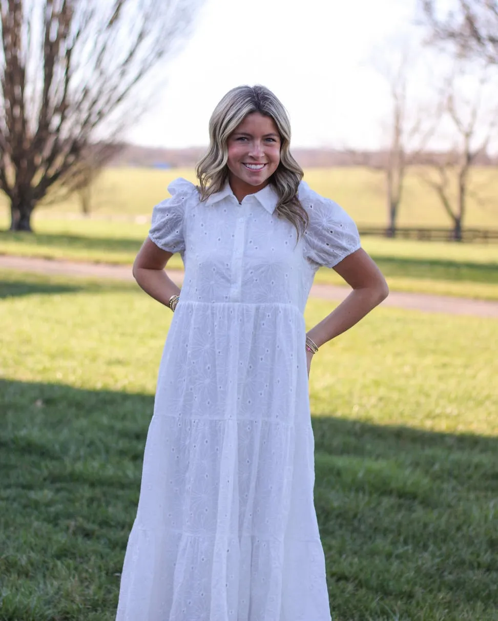 Elyse Eyelet Midi Dress