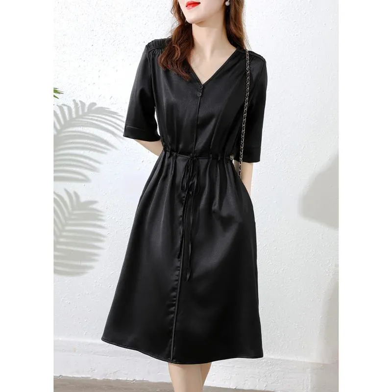 Exquisite Belted Slimming French Style Dress