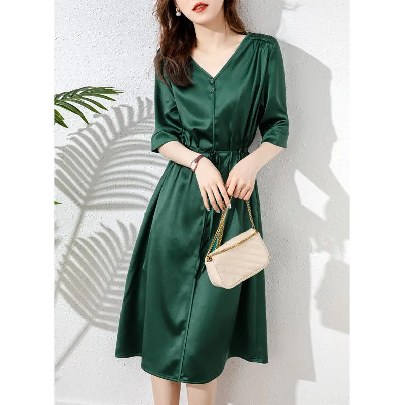 Exquisite Belted Slimming French Style Dress