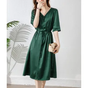 Exquisite Belted Slimming French Style Dress