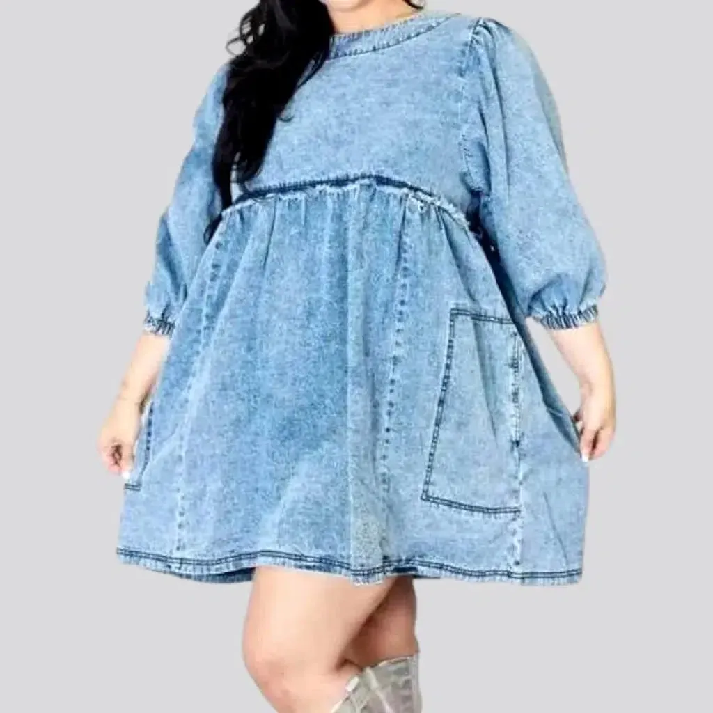 Fashion half-sleeve jeans dress