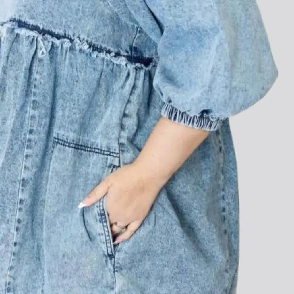 Fashion half-sleeve jeans dress