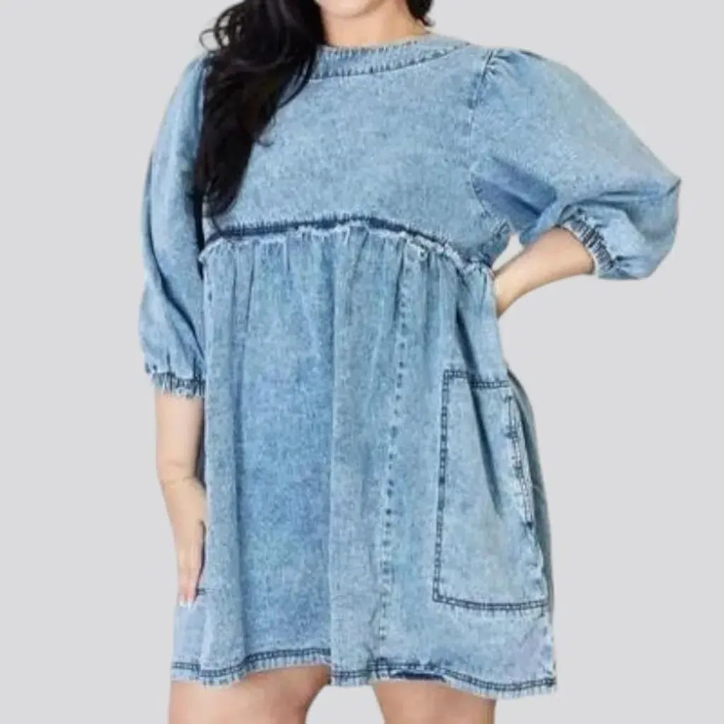 Fashion half-sleeve jeans dress