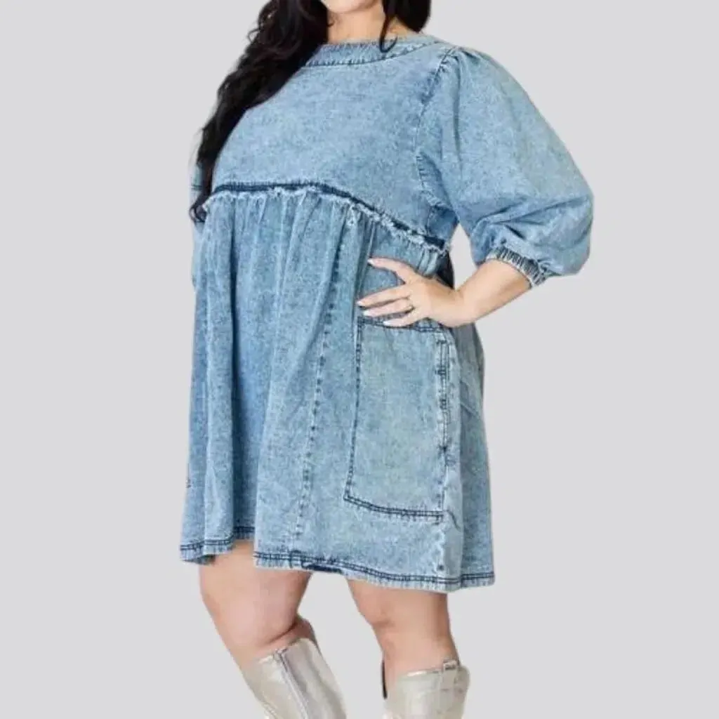 Fashion half-sleeve jeans dress