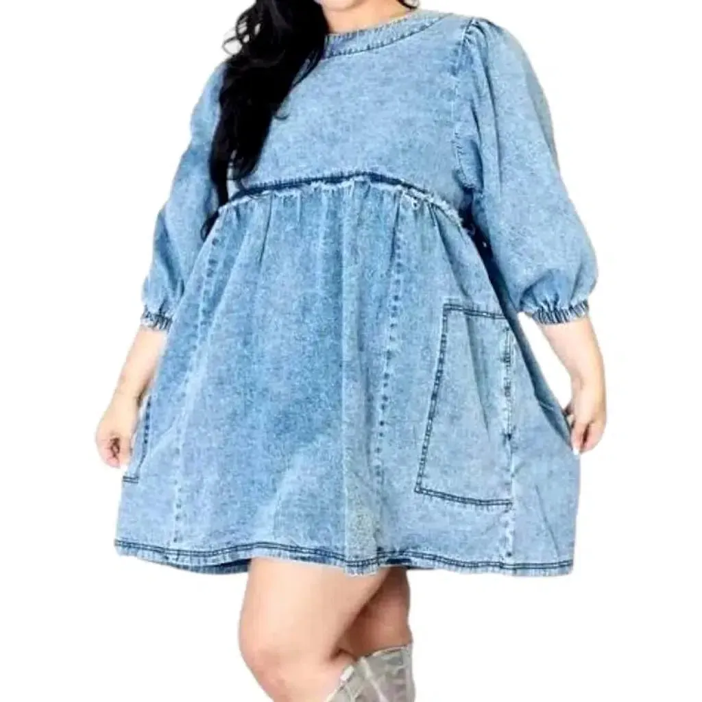 Fashion half-sleeve jeans dress