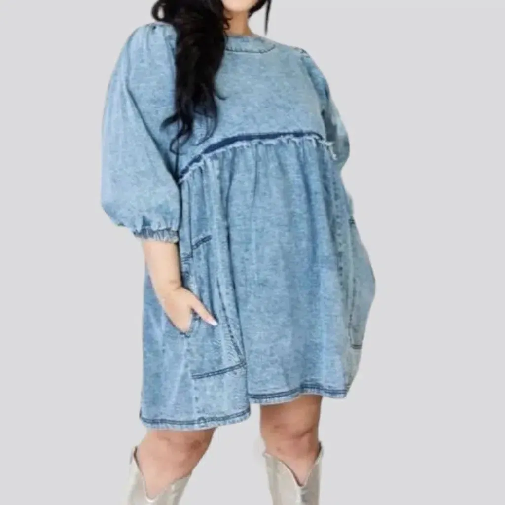 Fashion half-sleeve jeans dress