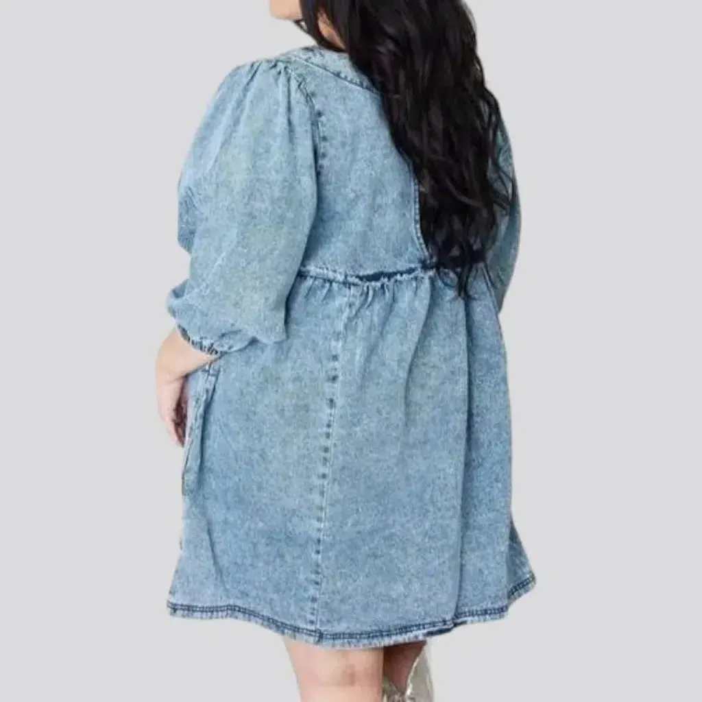 Fashion half-sleeve jeans dress