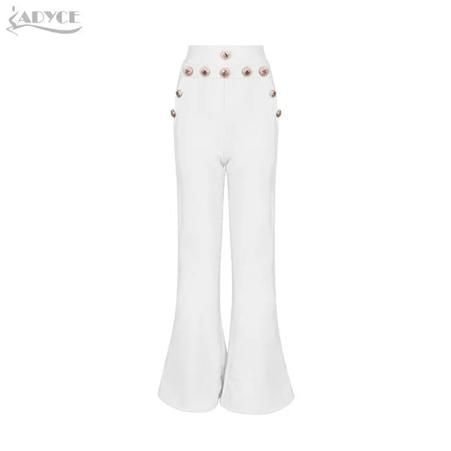 Fashion Red White Wide Leg Trousers