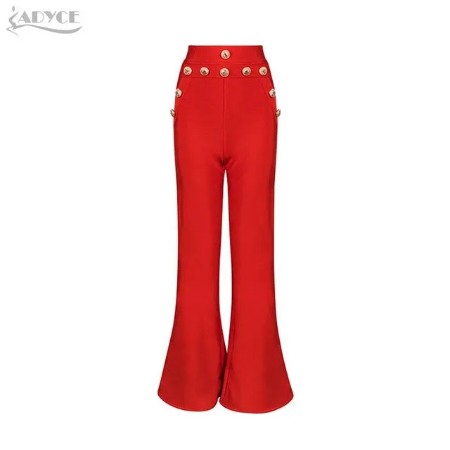 Fashion Red White Wide Leg Trousers