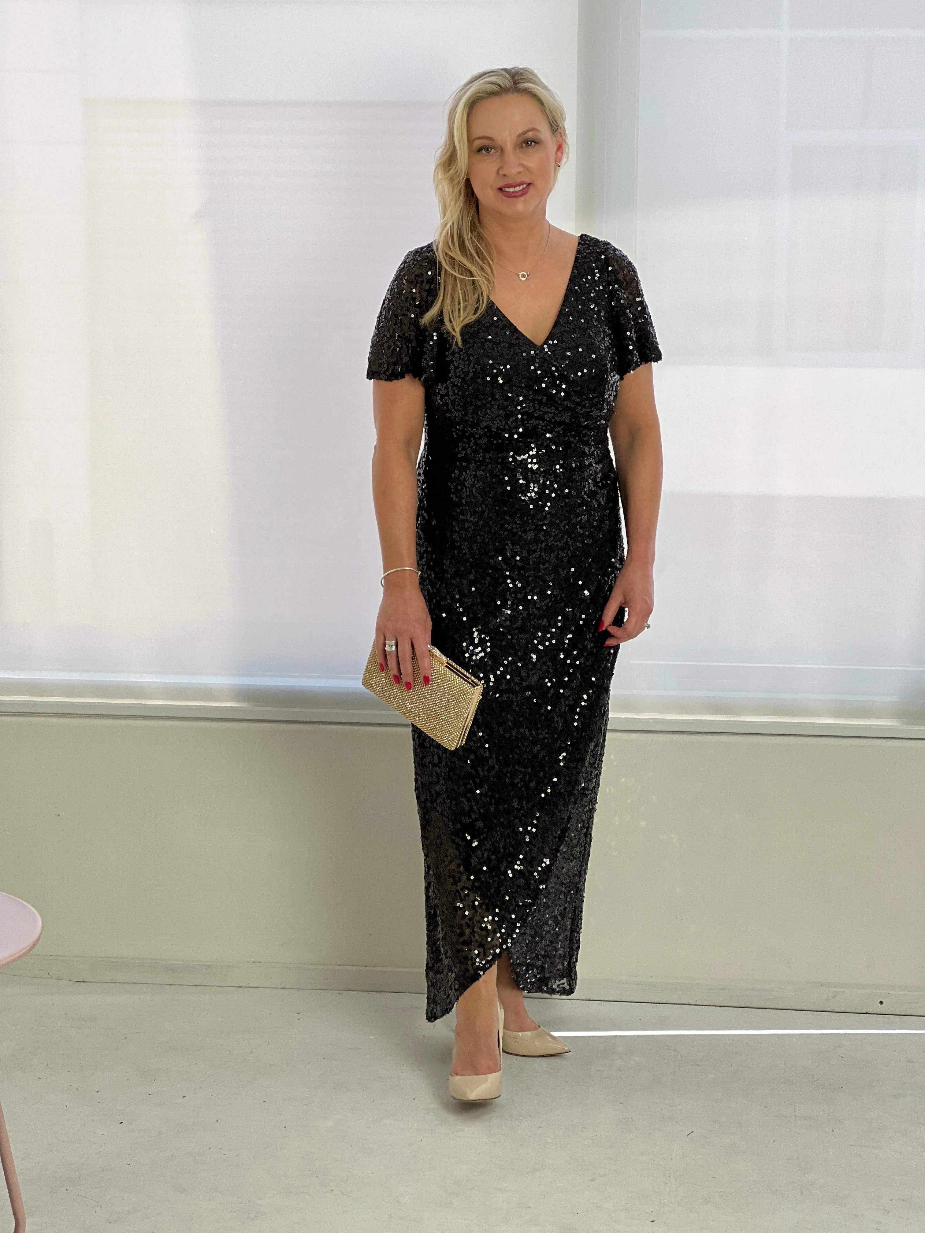 Finn Black Sequin Gown