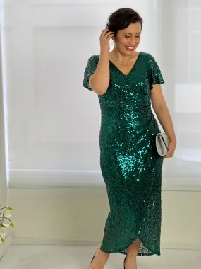 Finn Emerald Sequin Gown