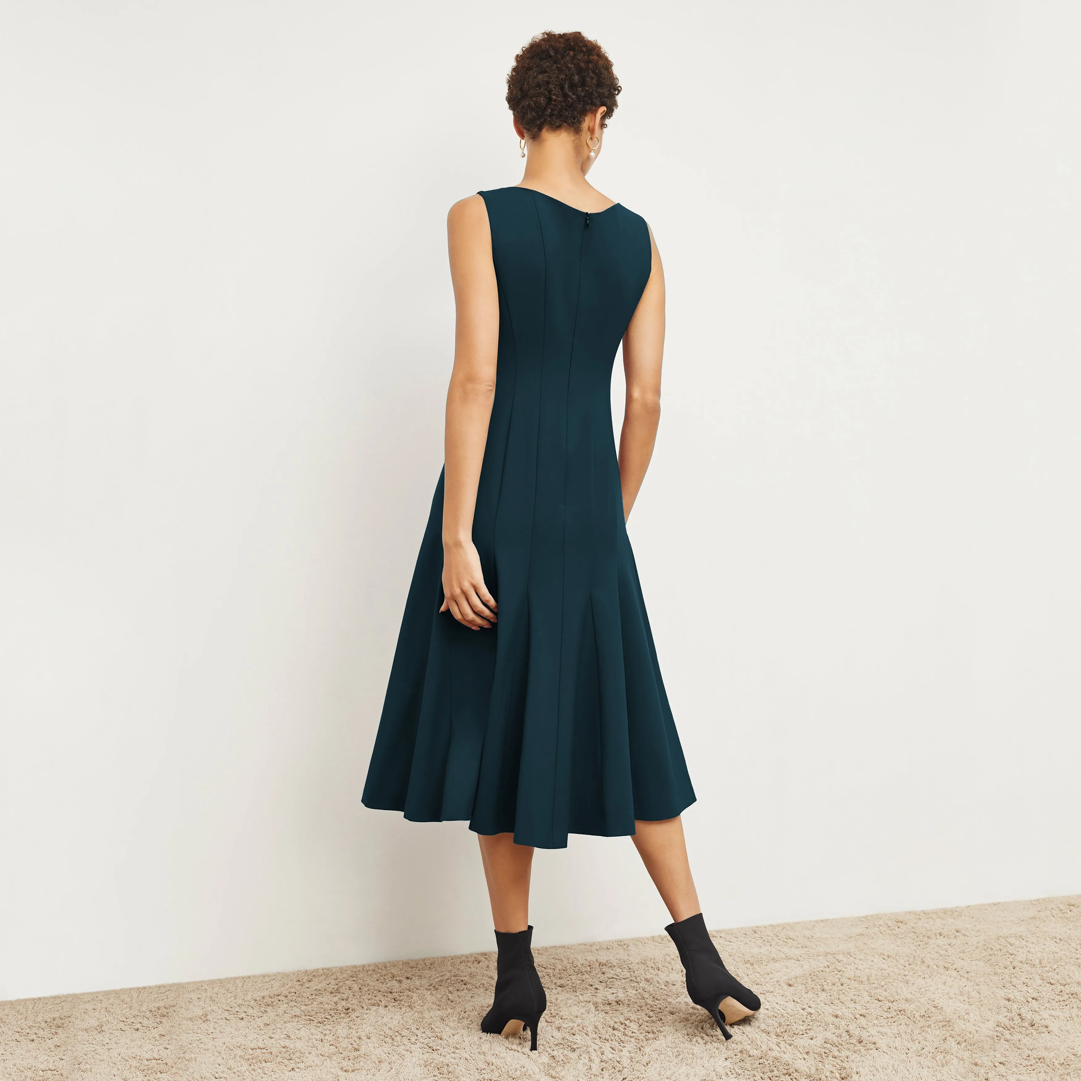 Gabriella Dress - Washable Ponte :: Deep Sea