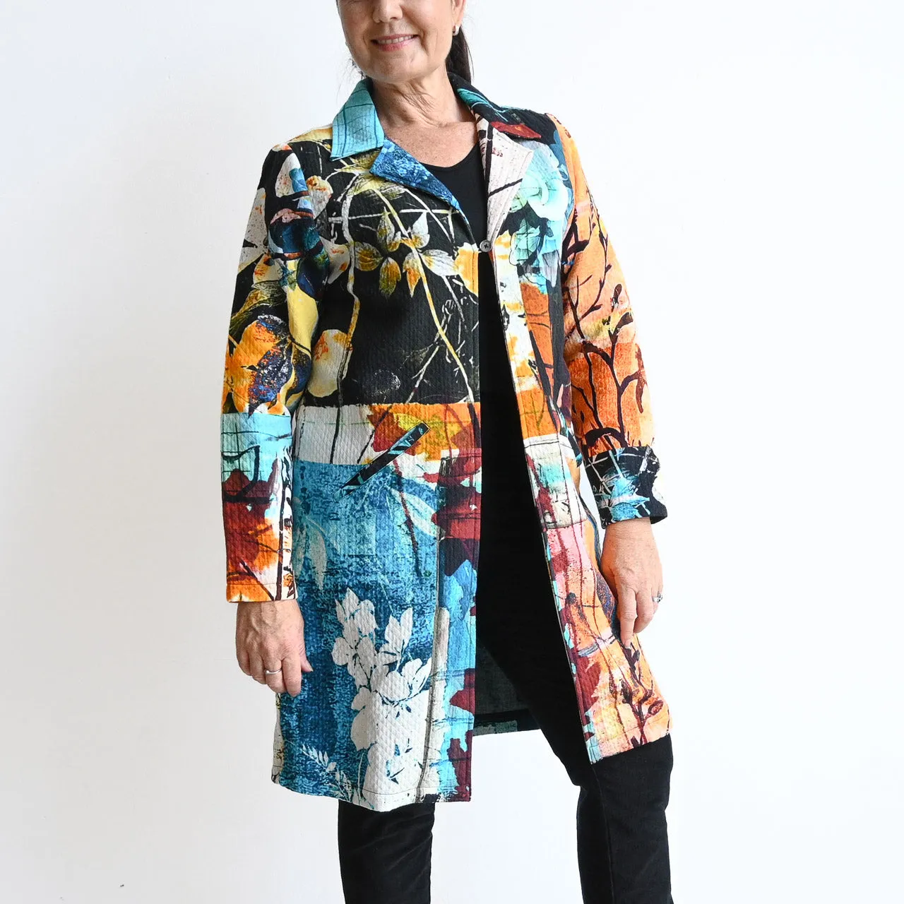 Gallery Coat Jacket by Orientique Australia - Blue Bayou - 62657