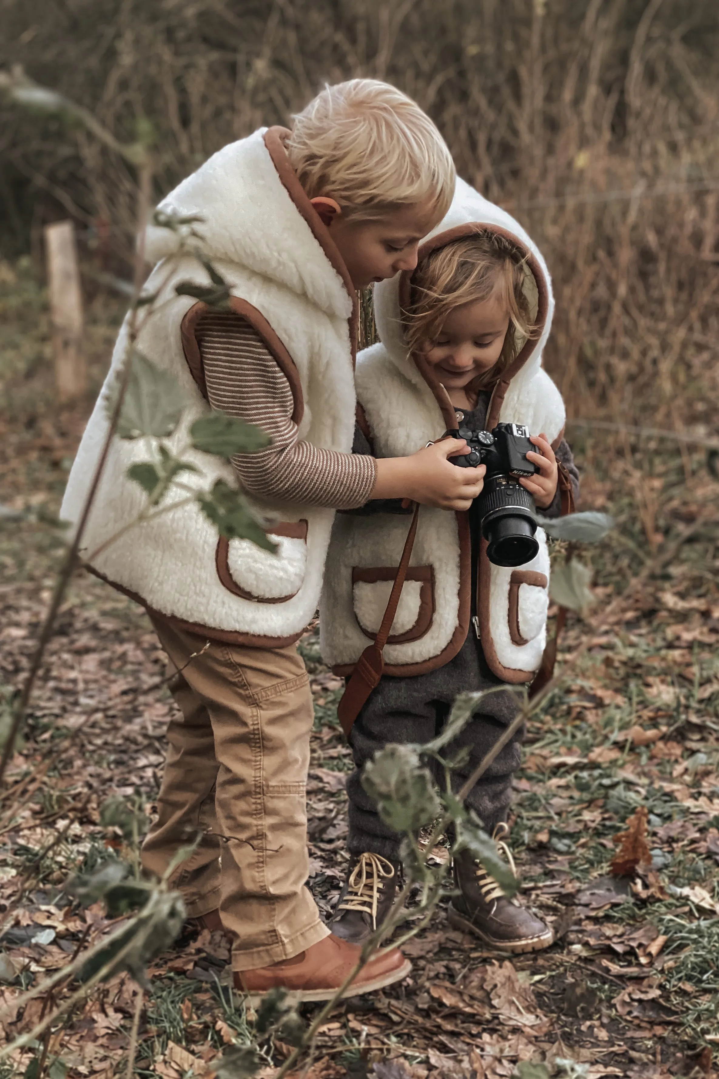 Harper Hooded Wool Vest - Children