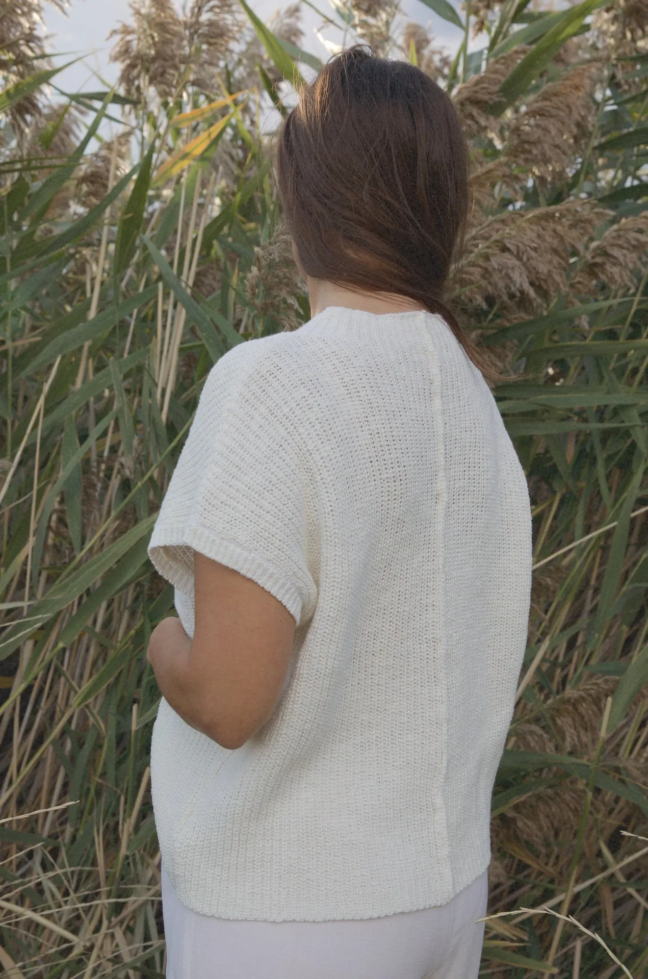 Haven White Short Sleeve Sweater