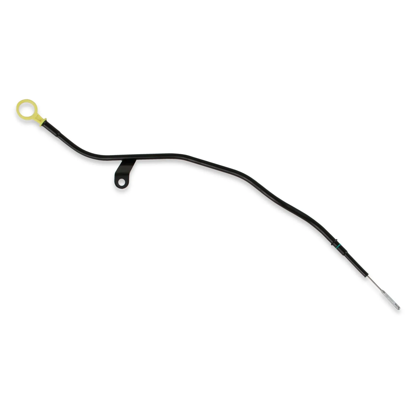 Holley Engine Oil Dipstick - Braided Steel - Black Powder Coat - GM LS-Series