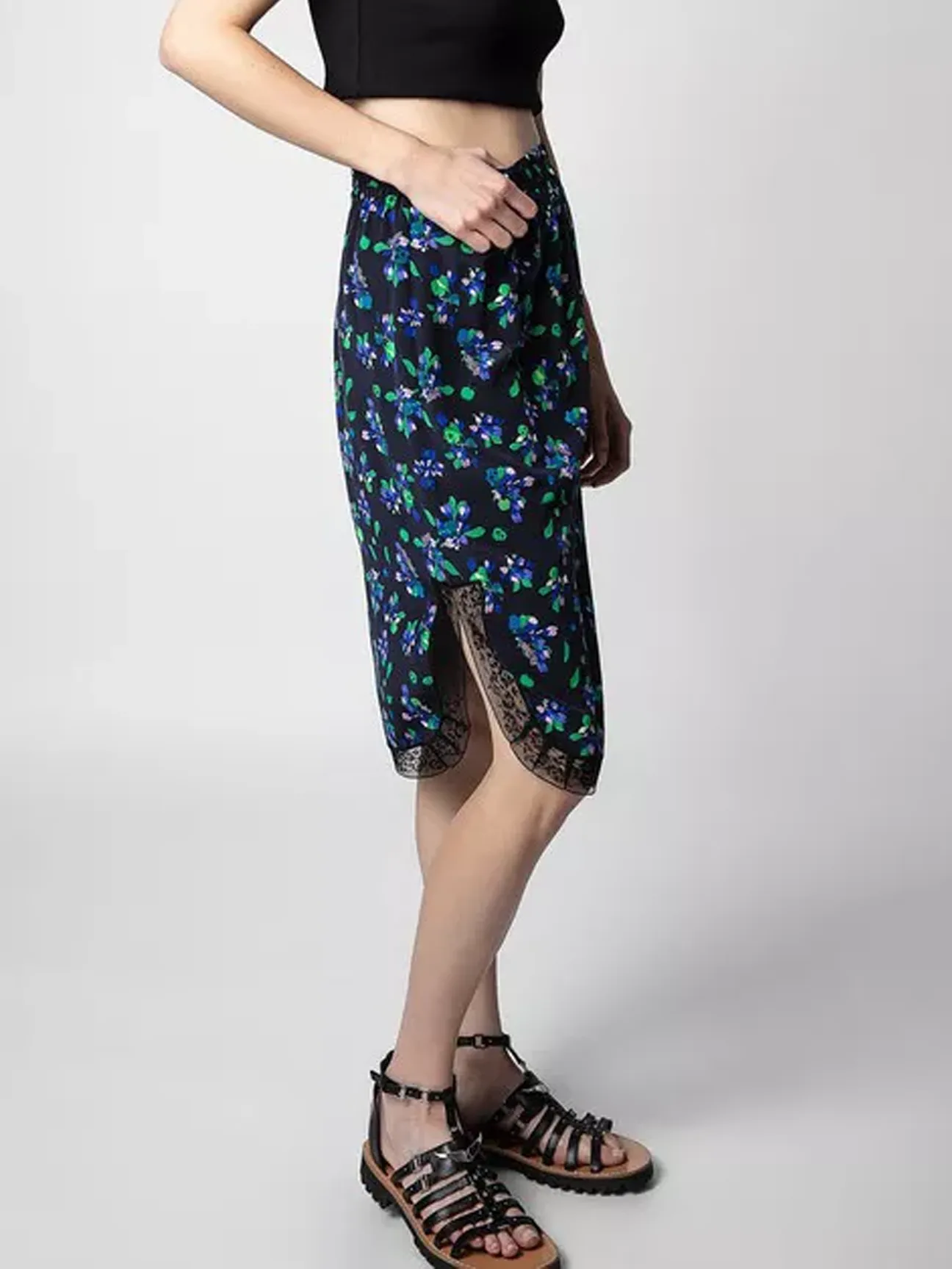 Jozy Floral Midi Skirt