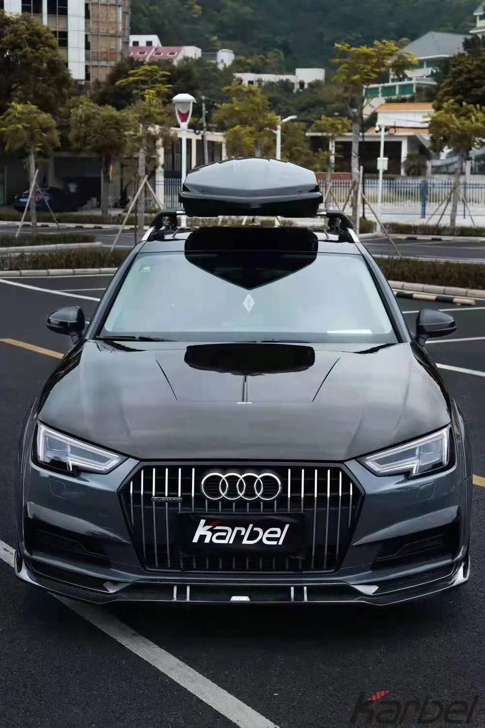 Karbel Carbon Pre-preg Carbon Fiber Upper Valences For Audi A4 Allroad B9 2017-2019