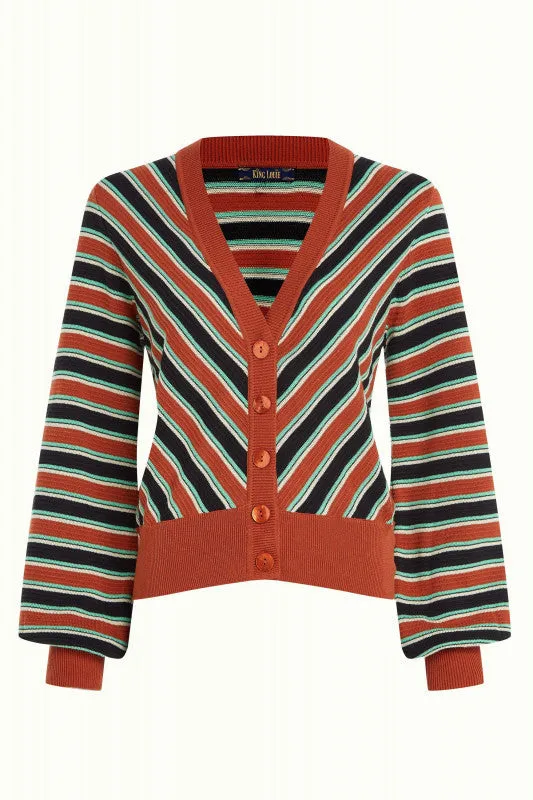 King Louie cardi V bell carnillo stripe umbre