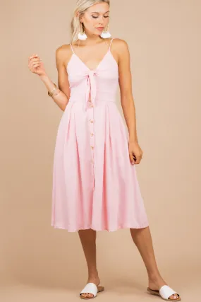 Let's Have Fun Blush Pink Midi Dress