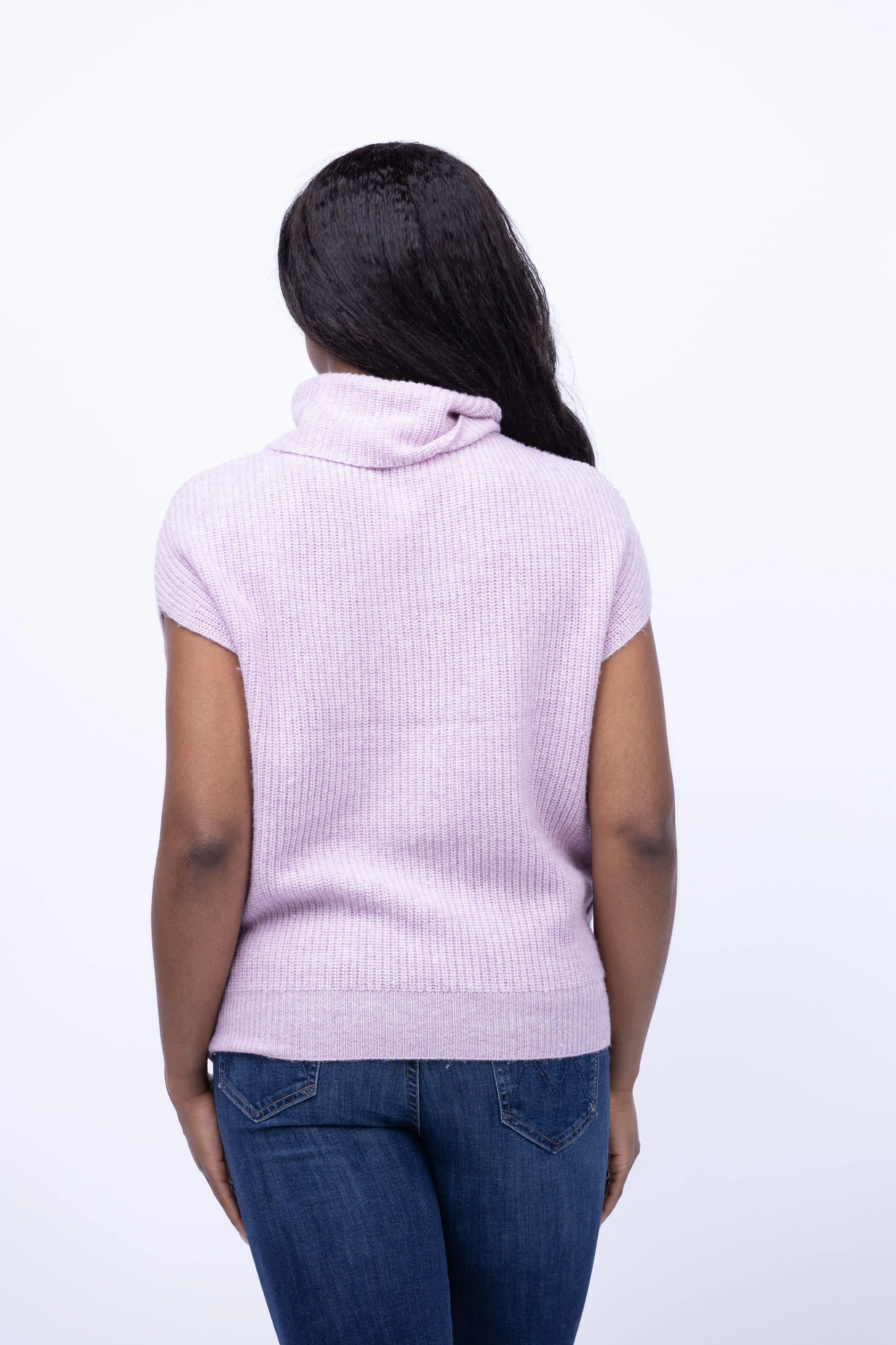 Lilla P Ribbed Turtleneck Sweater in Lilac