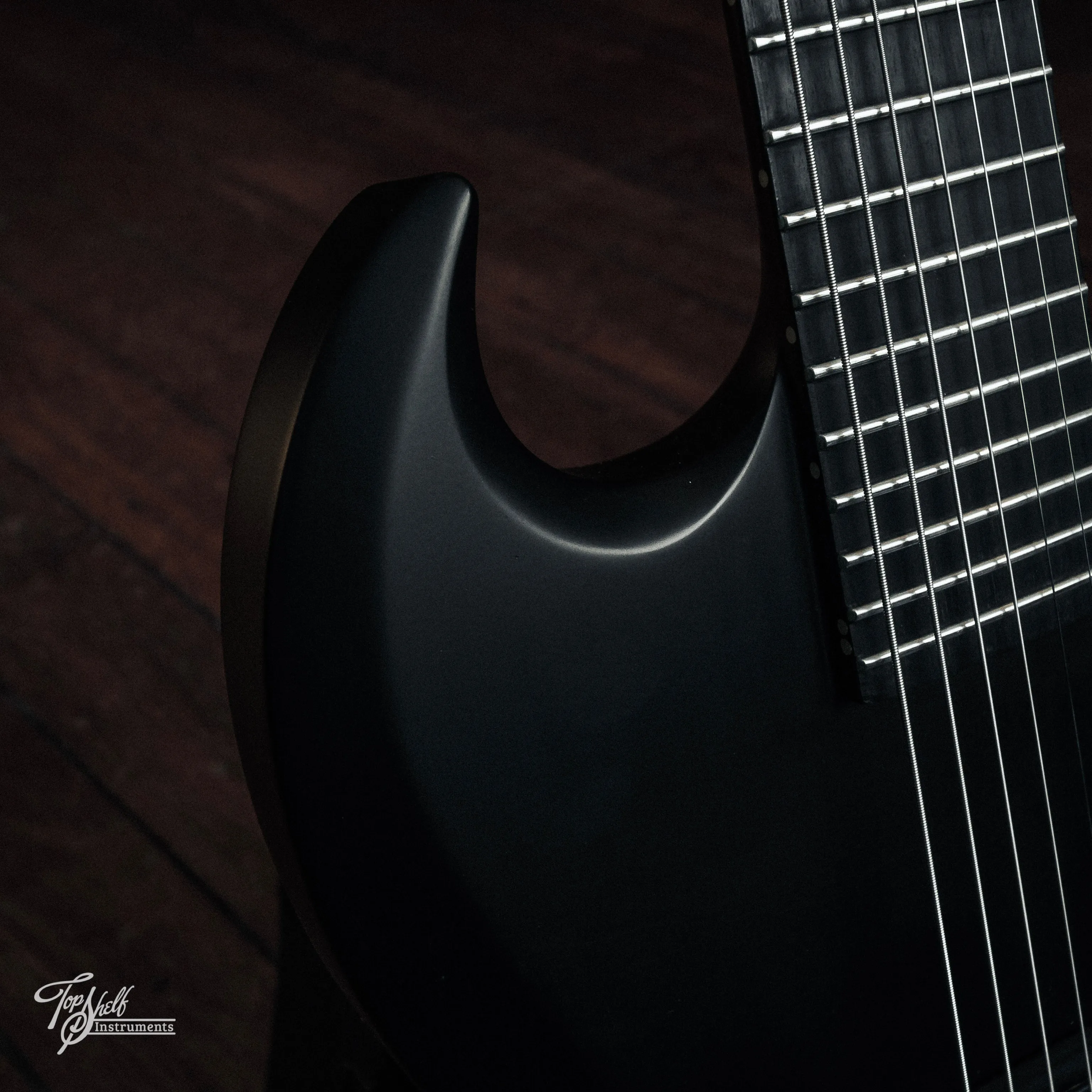 LTD Viper-7 Black Metal Baritone Black Satin 2018