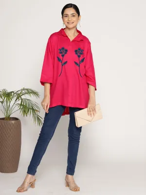 Magenta Rayon ShirtTop - Recharge