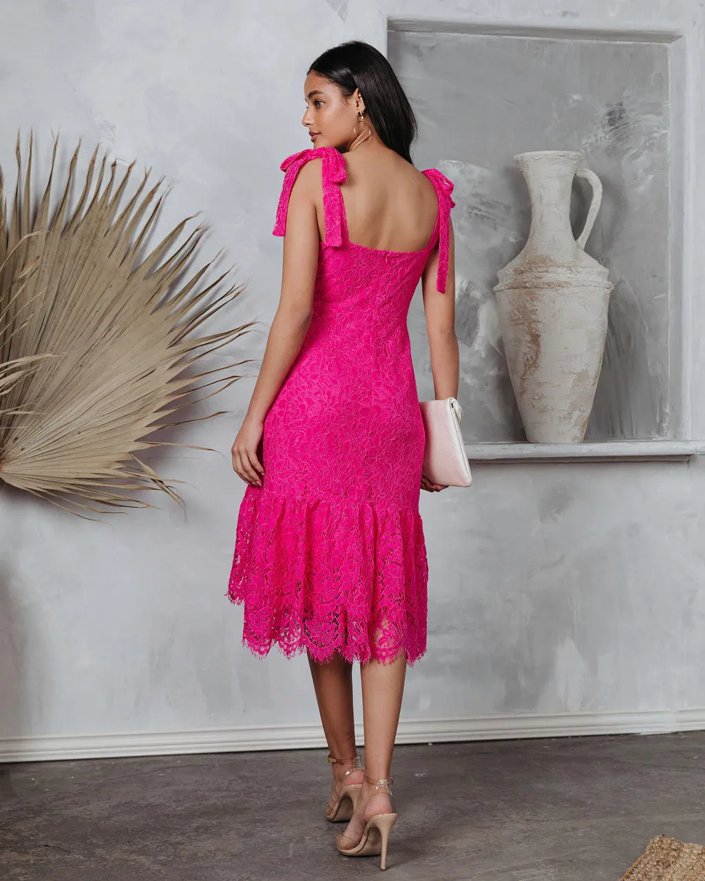 Miami High Tea Lace Midi Dress