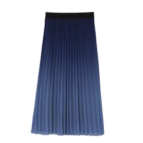 Midi Skirt Flared Pleated - Elastic Waist