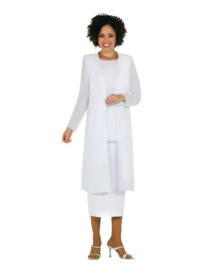 Misty Lane 13058 Georgette Coat, Shell & Skirt 3pc Set