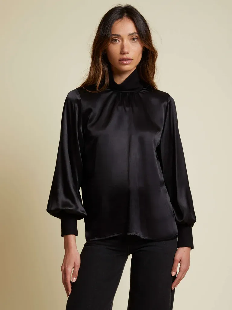 Nation LTD - Anne Feminine Turtleneck in Black