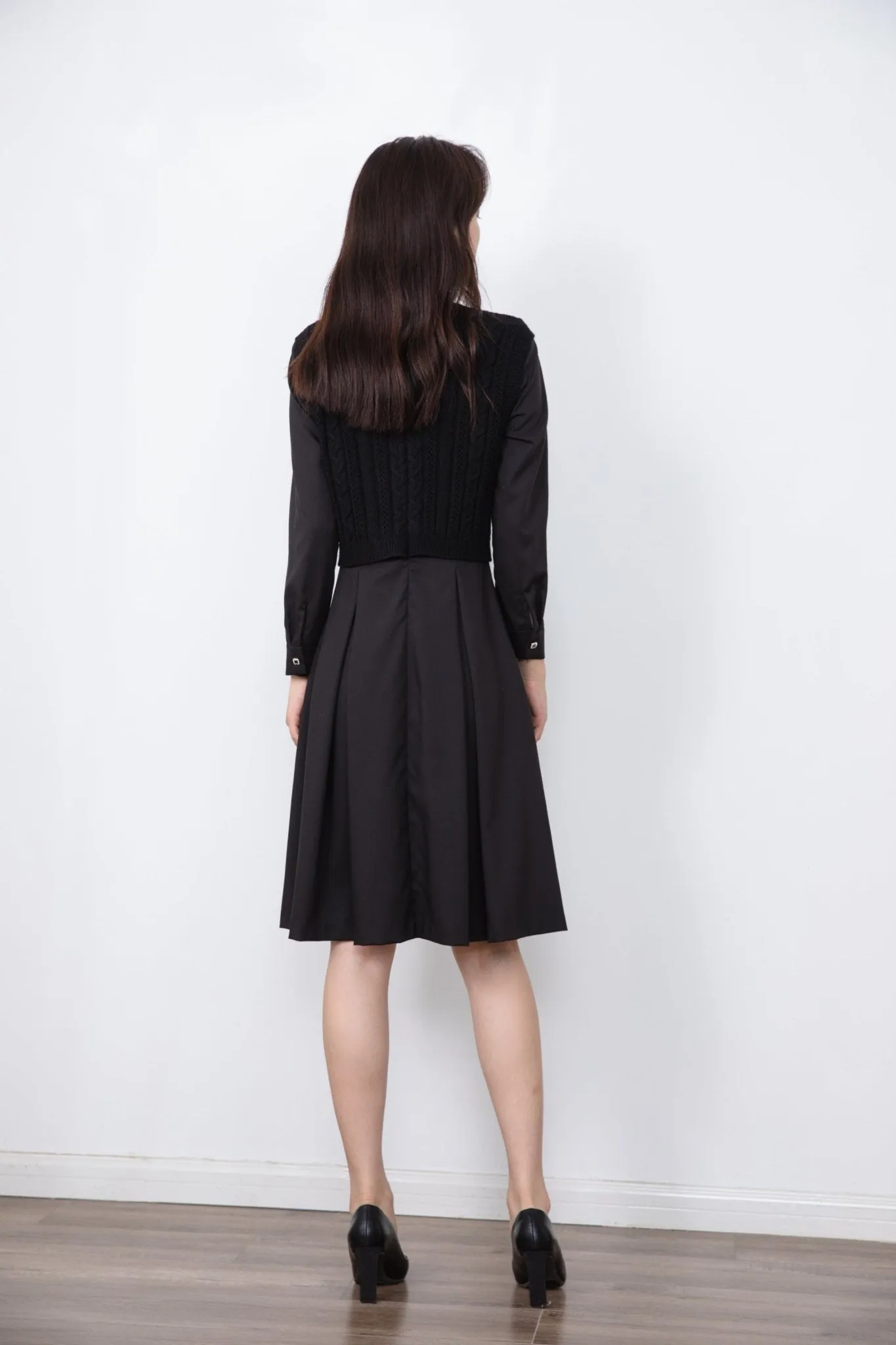 Needle Shuttle Black Dress