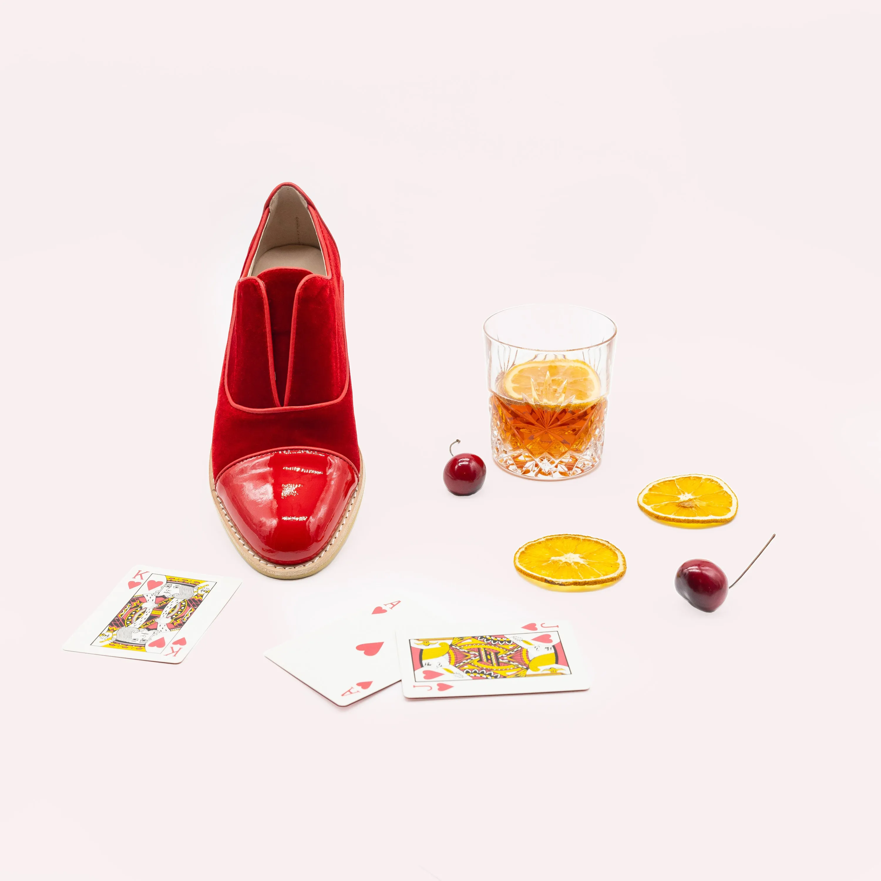 NEGRONI Red Velvet Oxfords