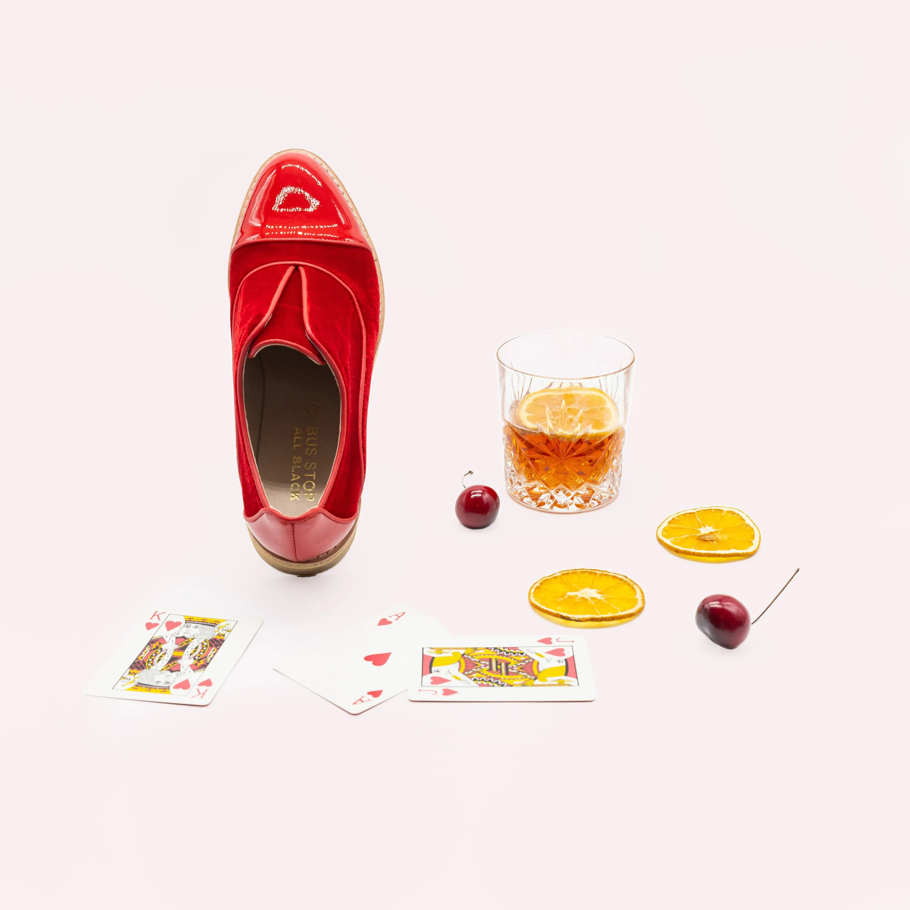 NEGRONI Red Velvet Oxfords