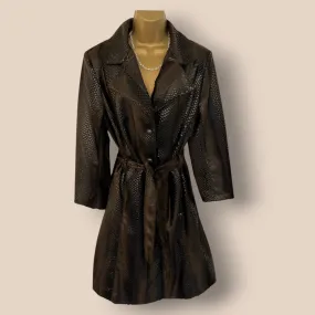 Nicowa Womens Vintage Brown Snakeskin Autumn/Winter Coat UK 16 US 12 EU 44