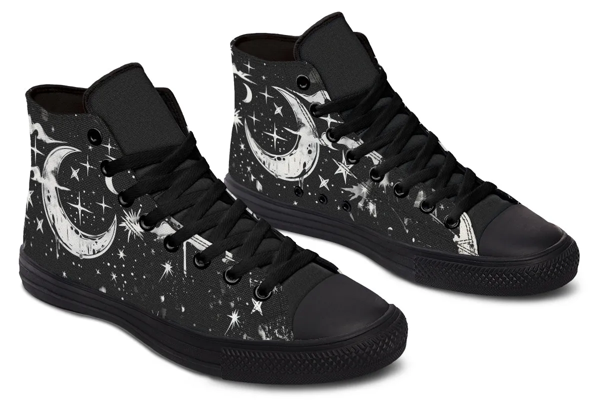 Nightfall High Tops - Classic Premium Canvas Shoes with Comfortable and Durable Soles