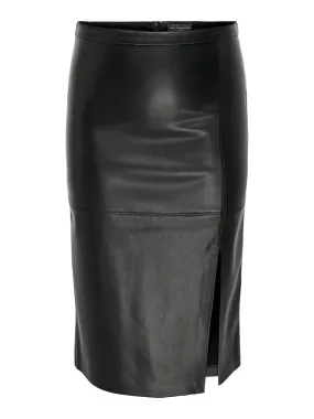 Only Carmakoma Newoline Faux Leather Skirt