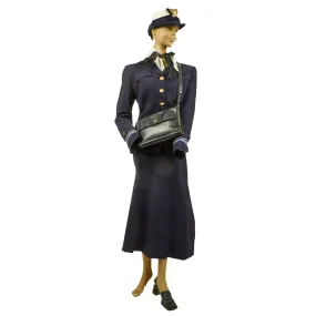 Original U.S. WWII Coast Guard Female S.P.A.R.S. Service Dress Uniform With Identified Issue Purse - With Mannequin